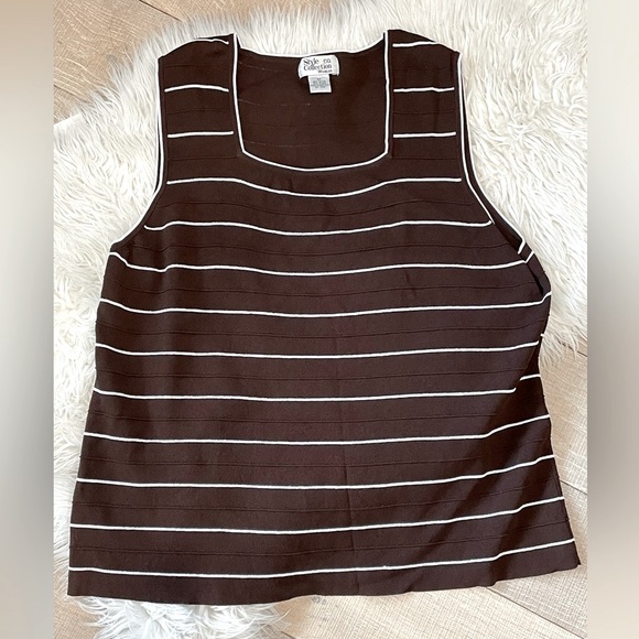 Style & Co Striped Textured Sleeveless Blouse (3X) - Picture 2 of 11